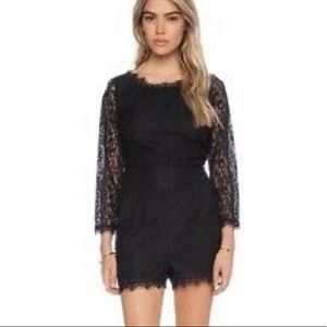Joie Nali Black Lace Romper Size 0